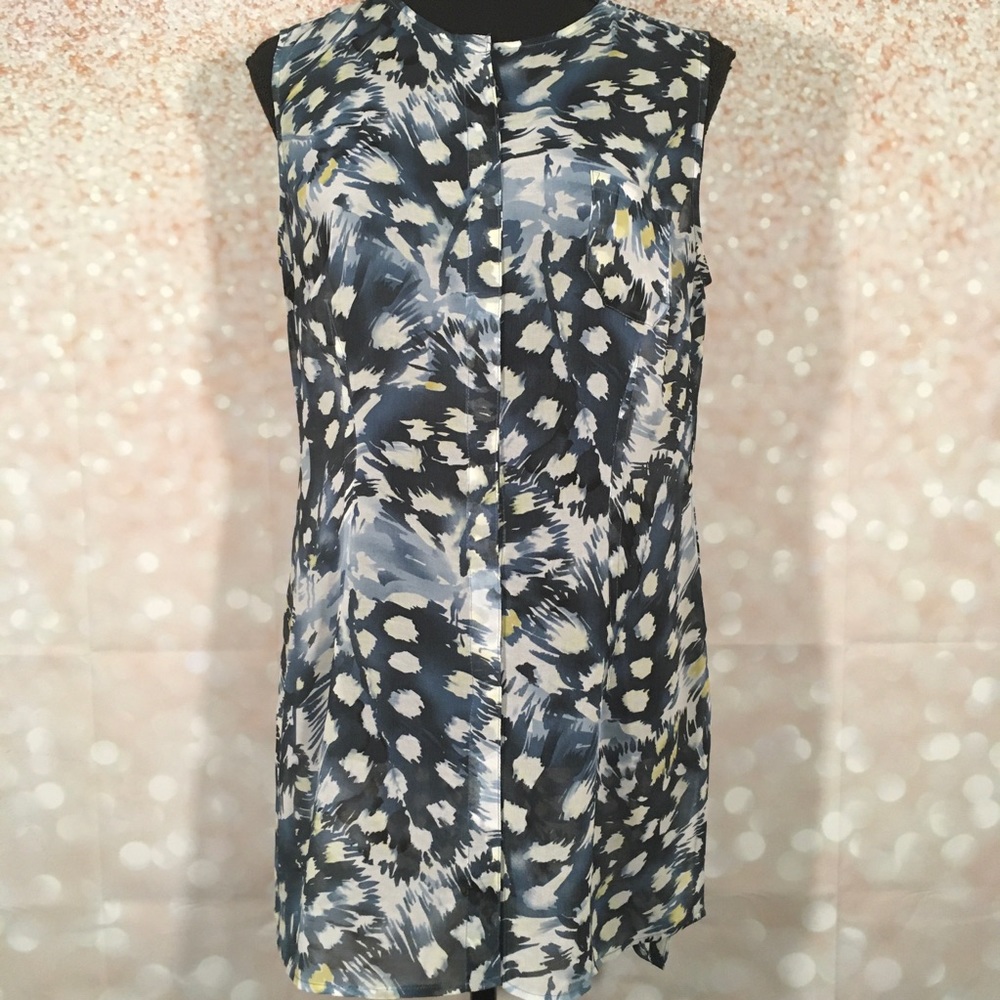 CaBi Avery Multicolored Sheer Tunic Blouse
